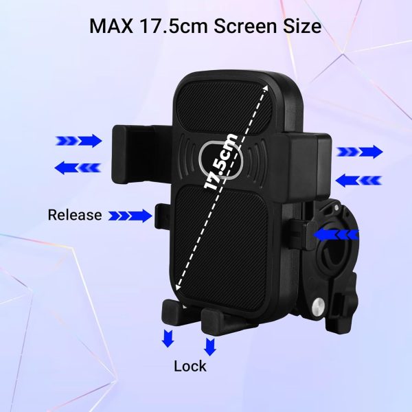 ZEBRONICS New Launch BMH100, Bike Mobile Holder, Upto 6.8 inches, 360° Rotatable, One Press Lock and Release, Stable and Secure, Anti-Skid Silicone Pads, for Maps & Navigation Visit the ZEBRONICS Store