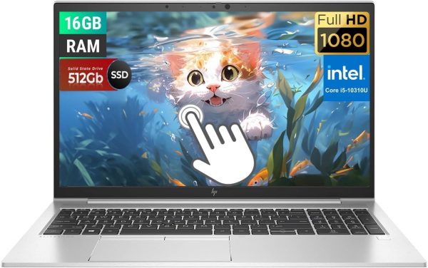 HP EliteBook 850 G8 15.6" Notebook, Intel i5, 16GB Memory, 256GB SSD, Windows 10 Pro (Touch Screen)