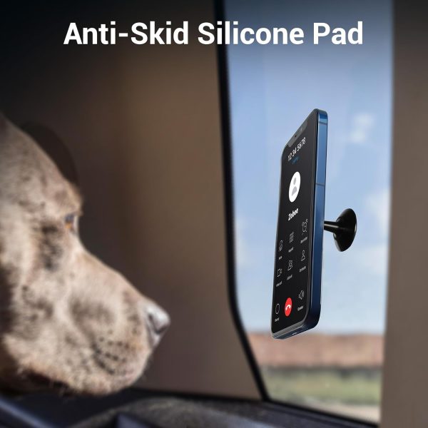ZEBRONICS CMH50, Car Mobile Holder with Powerful Neodymium Magnets, 360° Rotatable, Safe & Strong, Anti-Skid Silicone Pads, Universal Compatibility, Included 3 Metal Plates