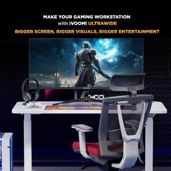 iVOOMi 29" Flat LED Monitor (73.66cm) with in-Built Speaker, 21:9 Ratio, BIS Approved, Refresh Rate 100 Hz with 2560 x 1440 Pixels, FHD, Power Mode Indicator, Strong Metal Stand, 3 Years Warranty