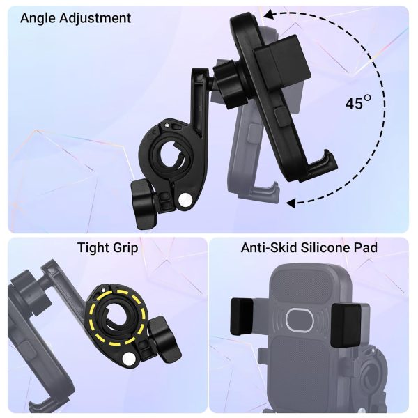 ZEBRONICS New Launch BMH100, Bike Mobile Holder, Upto 6.8 inches, 360° Rotatable, One Press Lock and Release, Stable and Secure, Anti-Skid Silicone Pads, for Maps & Navigation Visit the ZEBRONICS Store