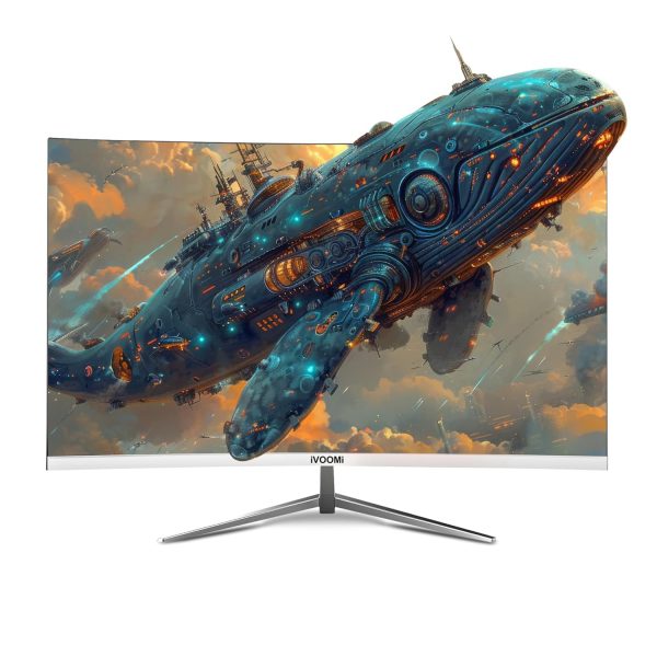 iVOOMi 32" Curve LED Monitor (80cm) with in-Built Speaker, 16:9 Ratio, BIS Approved, Refresh Rate 100 Hz with 1920 x 1080 Pixels, FHD, True VA Panel, Strong Stand, 3 Years Warranty