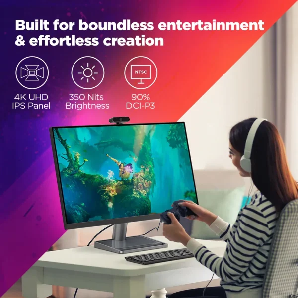 Lenovo L-Series L32p-30, 31.5Inch(80 Cm) 3840 X 2160 Pixels 4K UHD IPS Monitor
