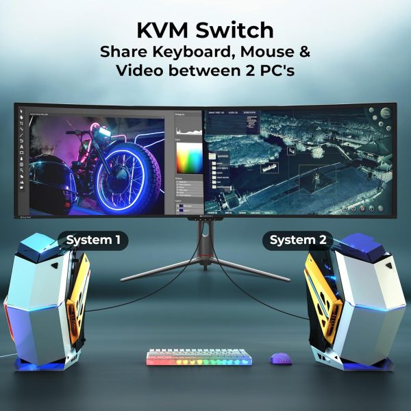 ZEBRONICS N49A 49"" (124.5 cm) 1800R Curved Ultrawide Gaming Monitor, DQHD 5120x1440, 400Nits, 120Hz, 1ms MPRT, HDR400, 99% sRGB | 95% DCI-P3, Adaptive Sync, 2 x (DP | HDMI | USB) + Type C