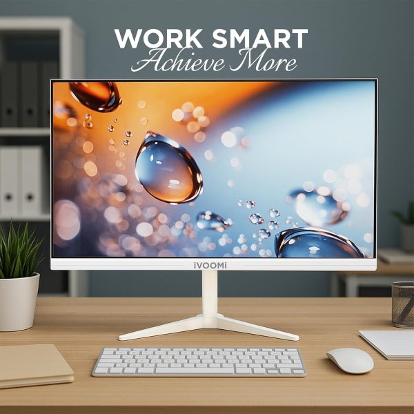 iVOOMi 22" (54.6 cm) Ultra Light Flat FHD Monitor for PC with 16.7M Colors and 100Hz Refresh Rate, 1920 x 1080 Pixels, Bezel-Less Design, Flicker Free, Includes HD-AVI Cable & Stand 3 Years Warranty
