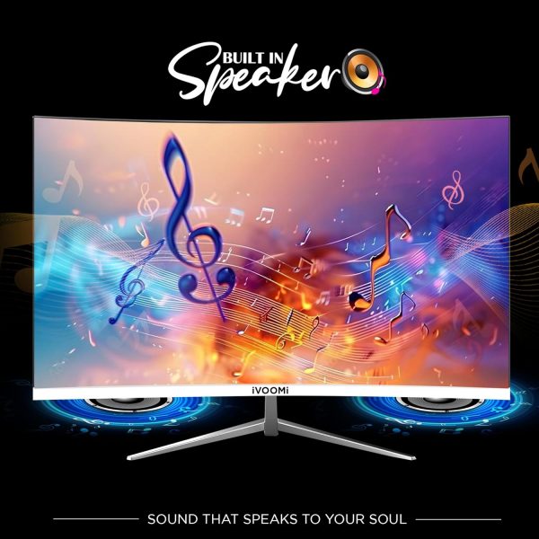 iVOOMi 27" Curve LED Monitor (68.58cm) with in-Built Speaker, 16:9 Ratio, BIS Approved, Refresh Rate 100 Hz with 1920 x 1080 Pixels, FHD, Power Mode Indicator, Strong Metal Stand, 3 Years Warranty