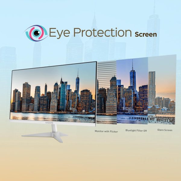 iVOOMi 22" (54.6 cm) Ultra Light Flat FHD Monitor for PC with 16.7M Colors and 100Hz Refresh Rate, 1920 x 1080 Pixels, Bezel-Less Design, Flicker Free, Includes HD-AVI Cable & Stand 3 Years Warranty