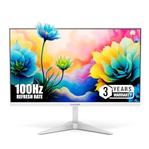 iVOOMi 22" (54.6 cm) Ultra Light Flat FHD Monitor for PC with 16.7M Colors and 100Hz Refresh Rate, 1920 x 1080 Pixels, Bezel-Less Design, Flicker Free, Includes HD-AVI Cable & Stand 3 Years Warranty