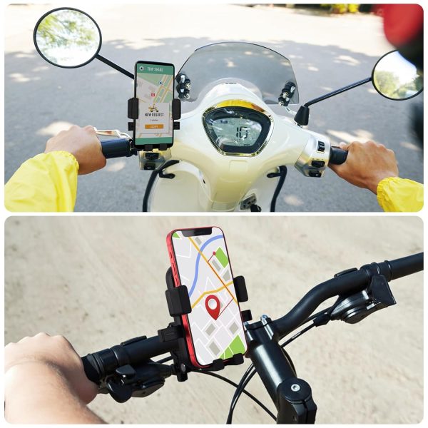 ZEBRONICS New Launch BMH100, Bike Mobile Holder, Upto 6.8 inches, 360° Rotatable, One Press Lock and Release, Stable and Secure, Anti-Skid Silicone Pads, for Maps & Navigation Visit the ZEBRONICS Store