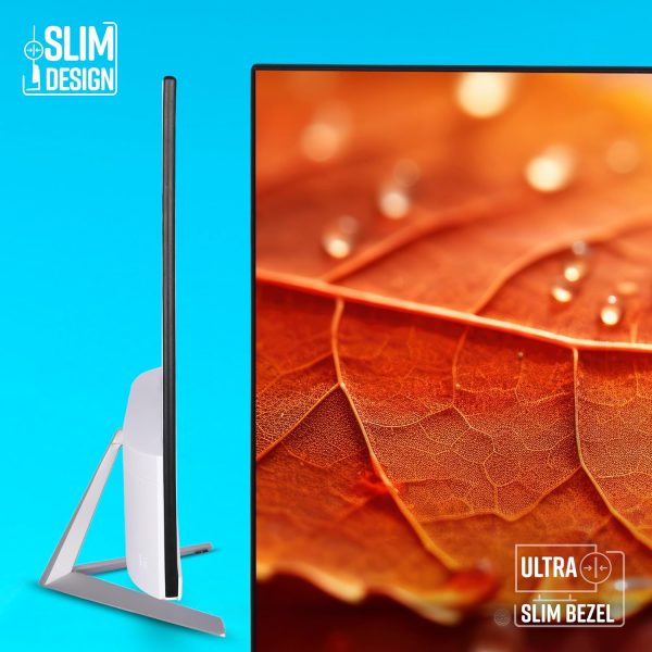 ZEBRONICS EA124 LED Monitor, 24 inch (60.4cm), 250 nits, 100Hz, FHD, 1920x1080, HDMI, VGA, Ultra Slim Bezel, Built-in Speakers, Metal Stand, Wall Mountable