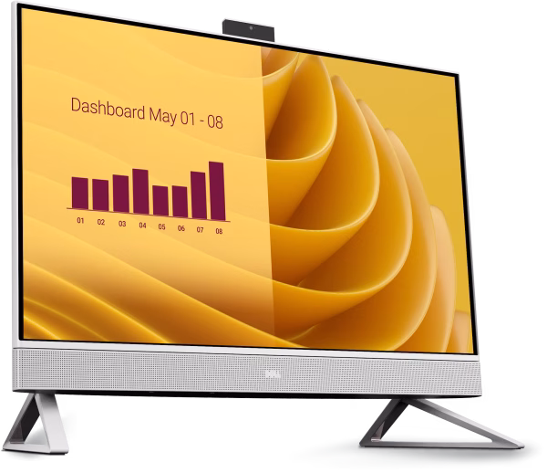 Dell 27 All-in-One Desktop ec27250-27-inch FHD (1920 x 1080) Display, Intel Core 7 Processor 150U, Intel Graphics, 16GB DDR5 RAM, 1TB SSD, Windows 11 Home, Onsite Service - White