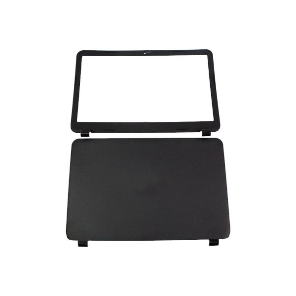 Laptop Penal Front & Back LCD Cover with Bezel & Hinges for H-p Pavilion 15-E, 15R,15-G, 15-N, 15-R, 15-S Part No. 761695-001, 749641-001 (Black)