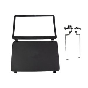Laptop Penal Front & Back LCD Cover with Bezel & Hinges for H-p Pavilion 15-E, 15R,15-G, 15-N, 15-R, 15-S Part No. 761695-001, 749641-001 (Black)
