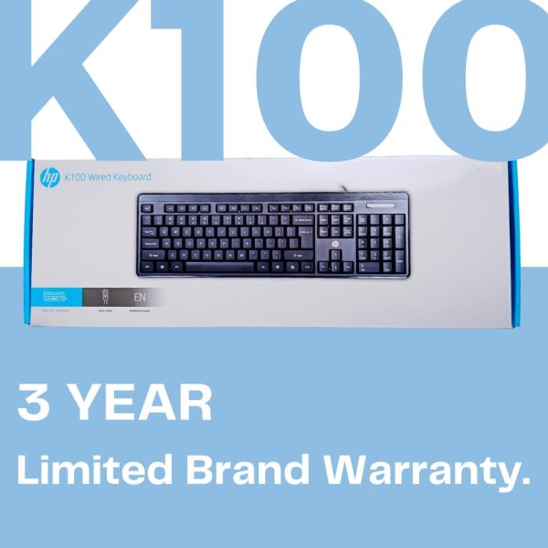 HP K100 Wired Keyboard (7J4G1AA) - Image 4