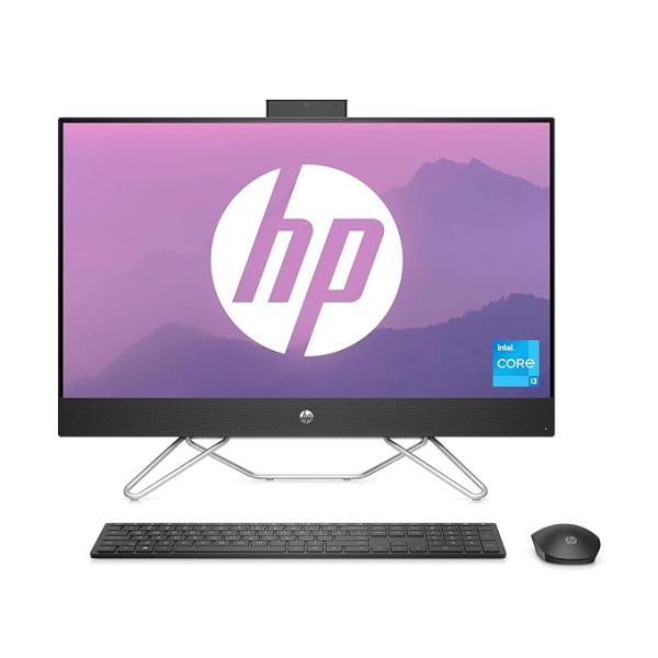 HP All-in-One PC 12th Gen Intel Core i3-1215U 27inch(68.6 cm) IPS Anti-Glare Display (8GB RAM/512GB SSD/Black Wireless Keyboard & Mouse Combo/Intel UHD Graphics/Win 11/MSO 21/Jet Black), 27-cb1153in