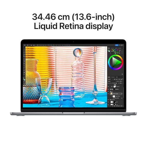 Apple MacBook Air Laptop with M2 chip: 34.46 cm (13.6-inch) Liquid Retina Display, 8GB RAM, 512GB SSD Storage, Backlit Keyboard, 1080p FaceTime HD Camera. Works with iPhone/iPad; Space Grey