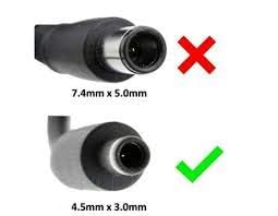 Dell Original 45W Adapter 19.5V pin 4.5 mm Charger for Laptops Inspiron Black Without Power Cord