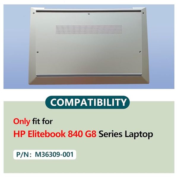 New Compatible with HP Elitebook 840 G8 14.0" Base Cover Bottom Case,P/N:M36309-001 Silver
