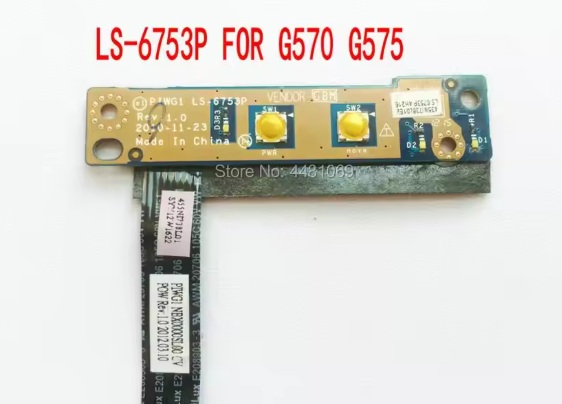 Compatible Switch Board Laptop Power Switch ON Off Button Board for Lenovo G470 G475 G570 G575 PIWG1 NBX000SL00