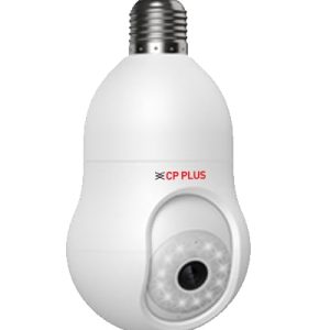 CP PLUS 3 MP Resolution Smart Wi-fi Bulb Security Camera | 360° View | 2 Way Talk | Motion Tracking & Detection Alert | Built-in Siren | Advanced Night Vision | IR Distance 15 Mtr. | CP-T31A