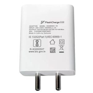 Vivo 44W Original Flash Charger USB-A Adapter Compatible with Vivo V25 5G/V23 5G/V23 E 5G/V23Pro 5G/Y35/Y75/Y73/V25/V23/V325E/V21/V21 Pro/V20 Pro/V20/V19/T144W/Iqoo Z6/Z6 Lite 5G(44W)