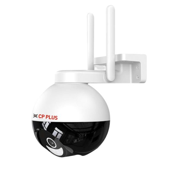 CP PLUS 4MP Outdoor Wi-Fi CCTV Camera | 360° Pan & Tilt | Full-Color Night Vision | Human Detection | Motion Tracking | Built-in Siren | CTC Cyber Secure Tech | Alexa & OK Google | CP-Z43Q