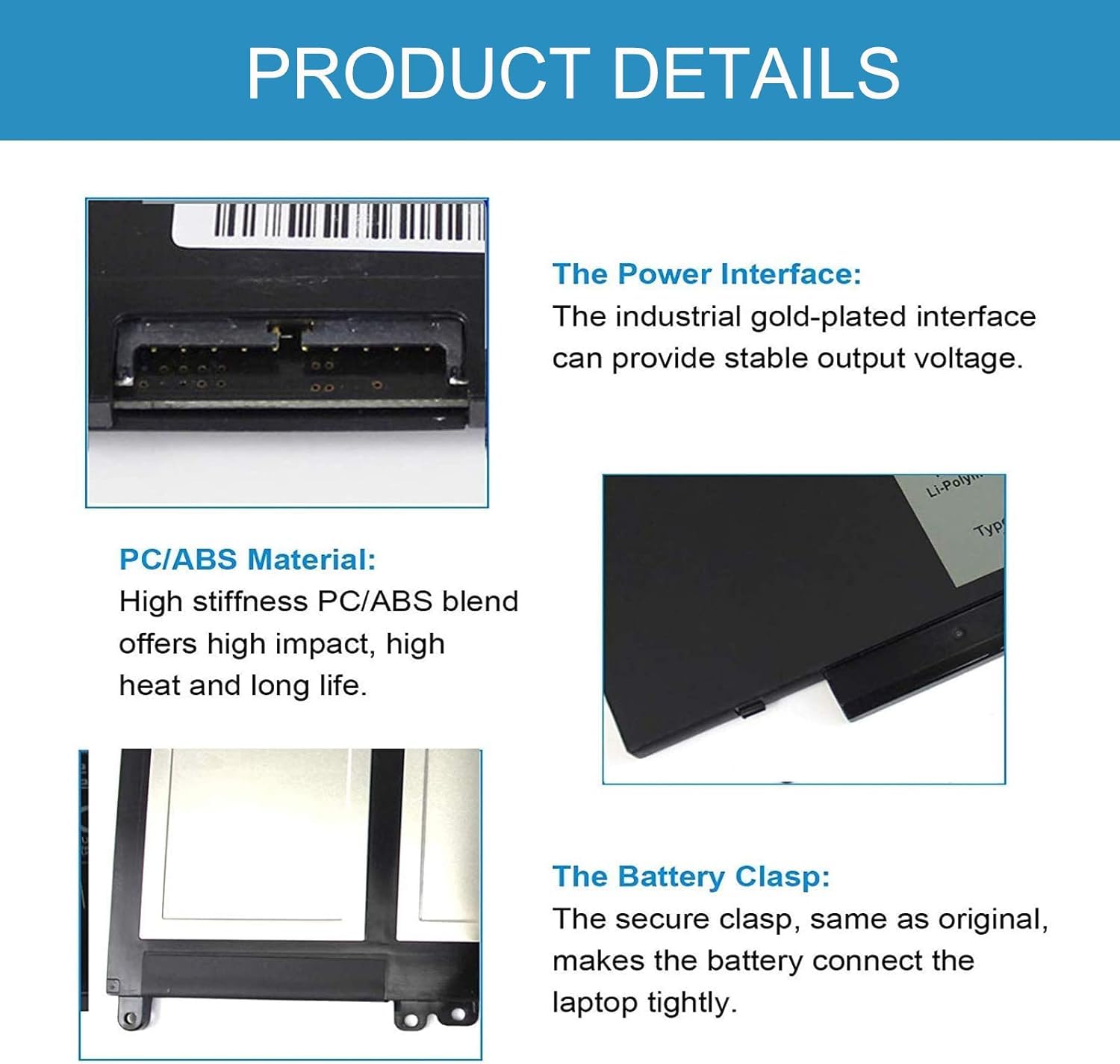 Laptop Battery Compatible for Dell Latitude 14 E5450 5450 15 E5550 5550 12 E5250 5250 3150 3160 3550 Series VMKXM 451-BBLN G5M10 08V5GX 5XFWC Laptop Battery