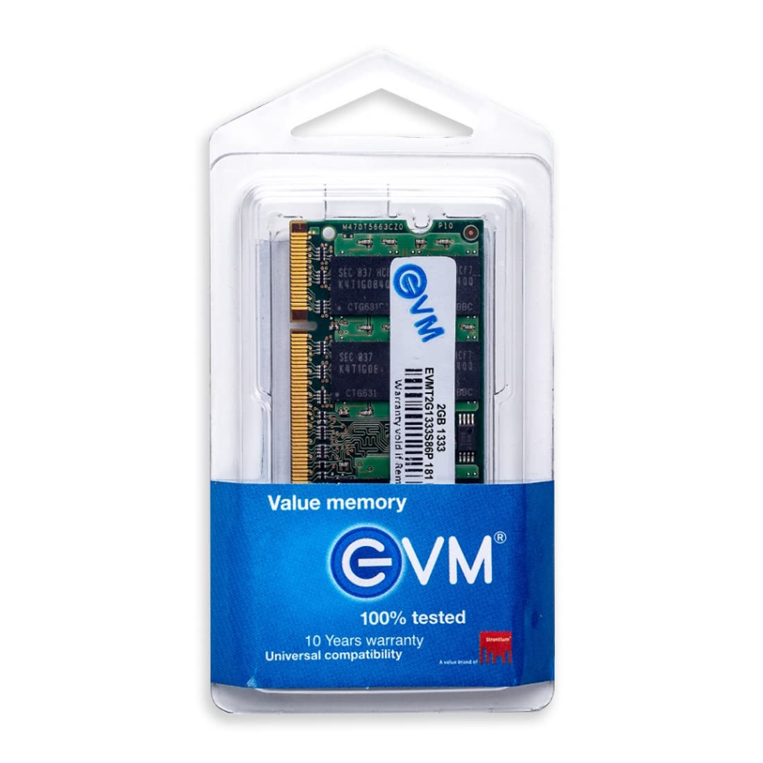 EVM 2GB DDR3 Laptop RAM 1333MHz So-DIMM Memory
