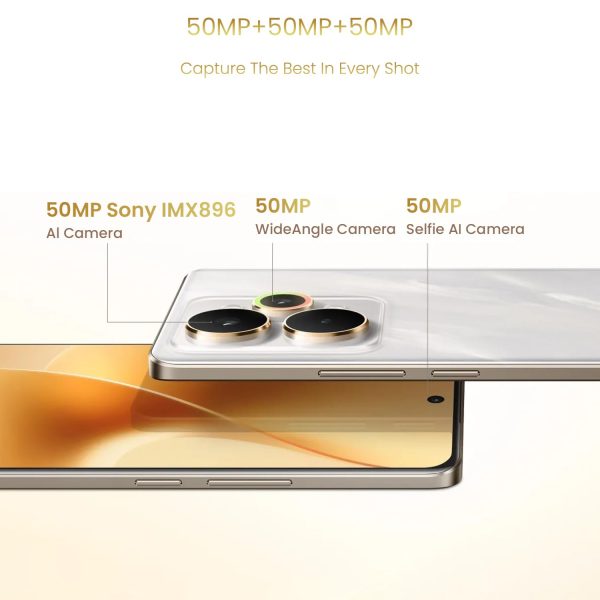realme 15 Pro 5G Smartphone 12+512GB Silver,4K 60FPS,144Hz HyperGlow 4D Curve Display,7000mAh Battery,80W SuperVOOC, Camera Triple 50MP, Snapdragon 7 Gen 4, IP69