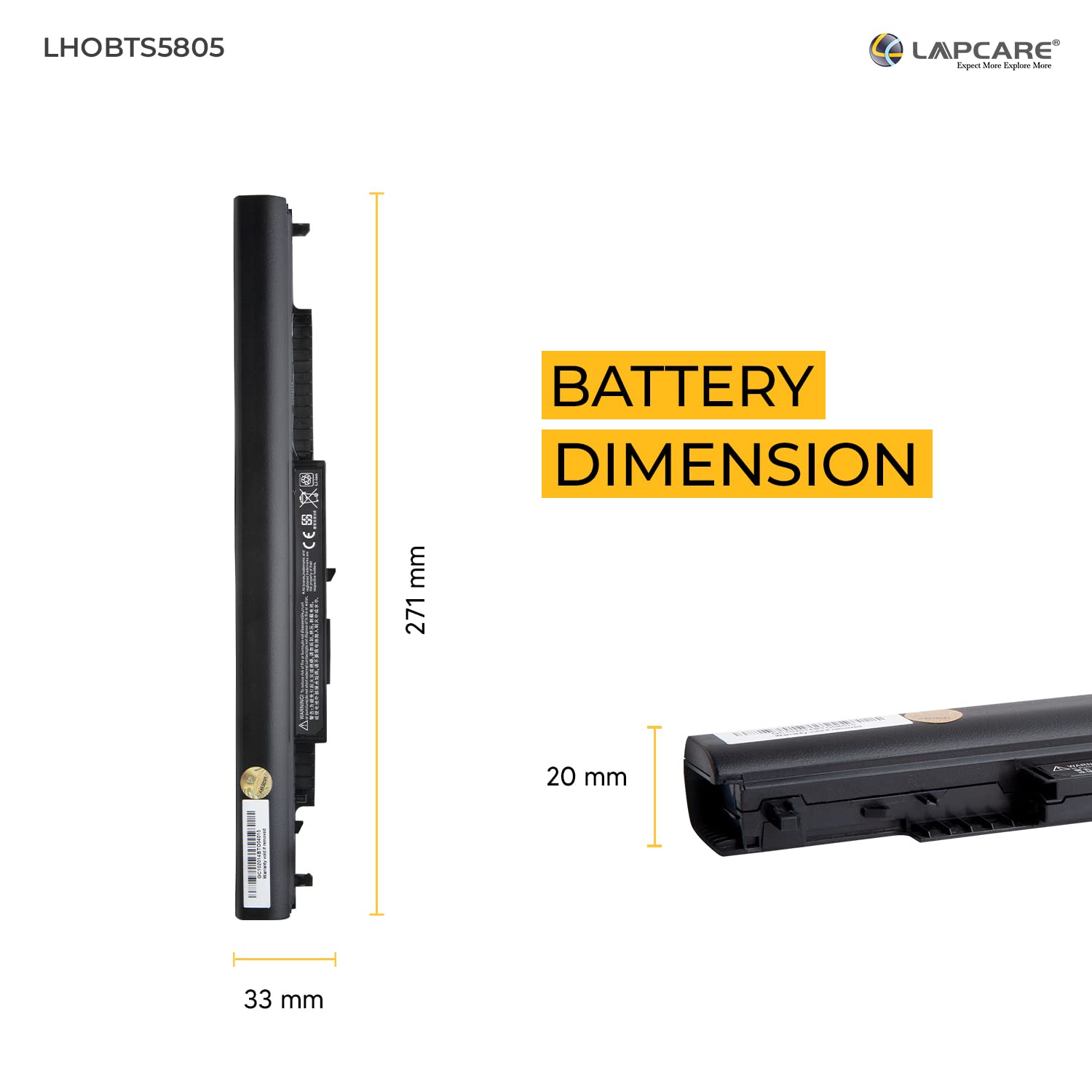 Laptop Battery for HP 807956-001 807957-001 HS03 807612-421 807611-221 240 G4 HSTNN-LB6U HSTNN-DB7I HSTNN-LB6V TPN-I119- (Black)