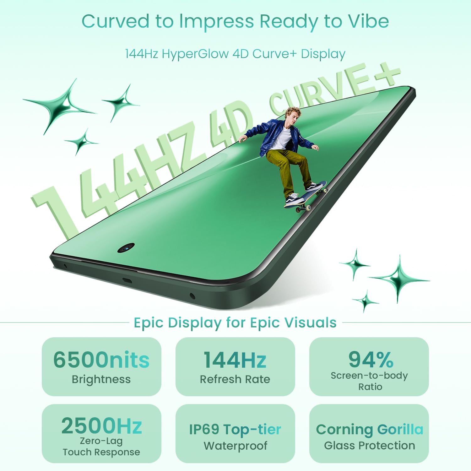 realme 15 Pro 5G Smartphone 8+128GB Green,4K 60FPS,144Hz HyperGlow 4D Curve Display,7000mAh Battery,80W Supe rVOOC, Camera Triple 50MP, Snapdragon 7 Gen 4, IP69