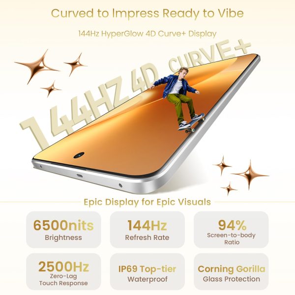 realme 15 Pro 5G Smartphone 12+512GB Silver,4K 60FPS,144Hz HyperGlow 4D Curve Display,7000mAh Battery,80W SuperVOOC, Camera Triple 50MP, Snapdragon 7 Gen 4, IP69
