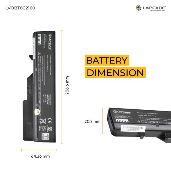 Lapcare Lenovo Ideapad G460 G560 Z560 Compatible Laptop Battery (Black)