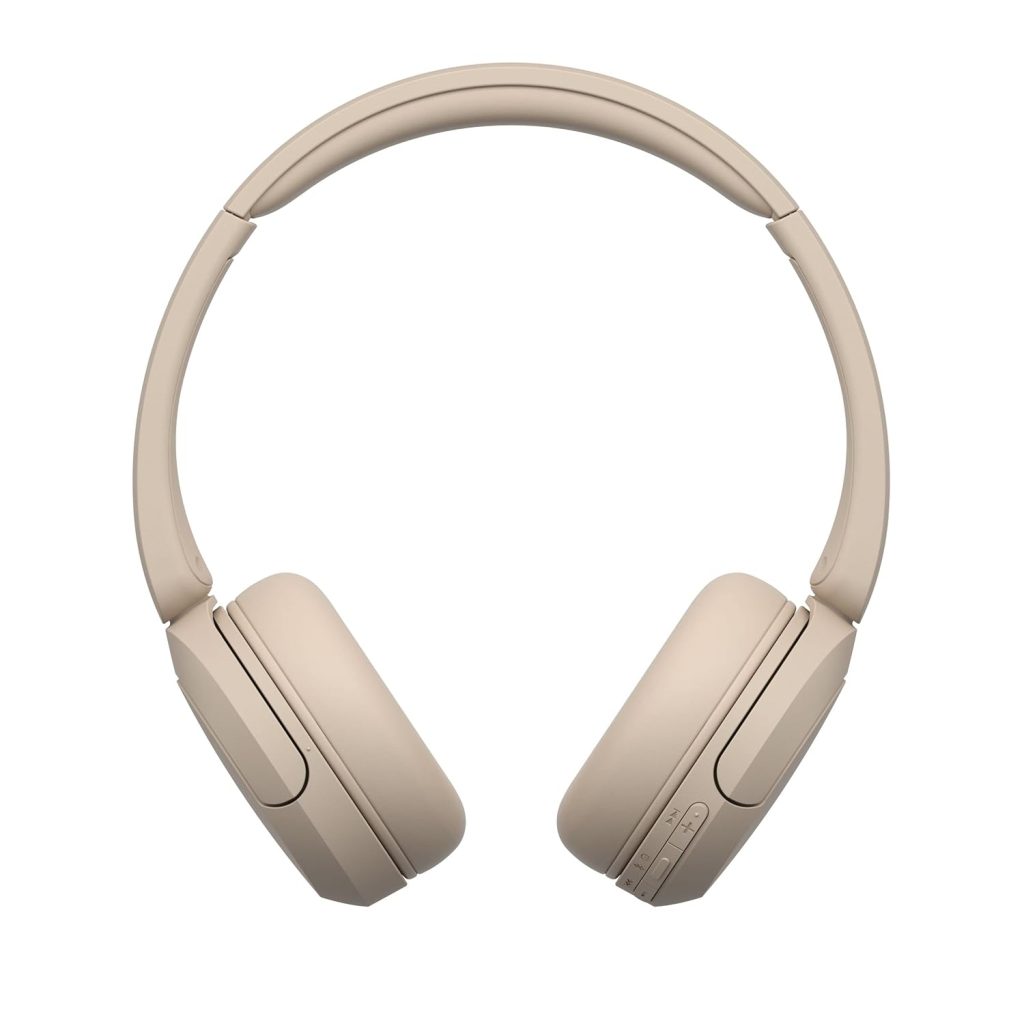 Sony WH-CH520 Wireless Bluetooth Headphones On Ear with Mic, Up to 50Hrs Battery, Quick Charge, DSEE Upscale, Multipoint Connectivity, Voice Assistant, Customized EQ-Beige