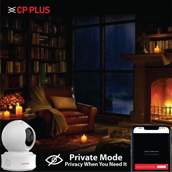 CP PLUS 4MP Smart Wi-Fi CCTV Camera for Home with 360° Pan & Tilt | View & Talk | Smart Detection Suite | Night Vision 15 Mtr | Cloud Recording | CTC Cyber Secure Tech | CP-E41Q