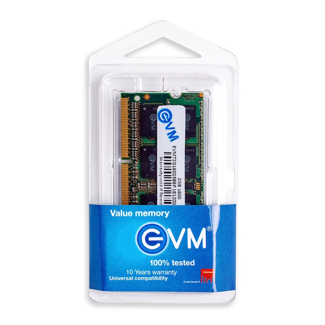 EVM 2GB DDR3 Laptop RAM 1600MHz So-DIMM Memory