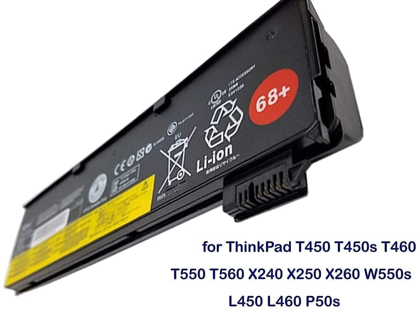 Laptop Battery Compatible for Lenovo ThinkPad T440, L450, L460, P50s, T440s, T450, T450s, T460p, T550, T560, W550s, X240, X260 (68+)