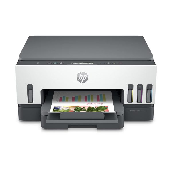 HP Smart Tank 720 All-in-One Auto Duplex WiFi Colour Printer, Print, Scan & Copy for Office, White