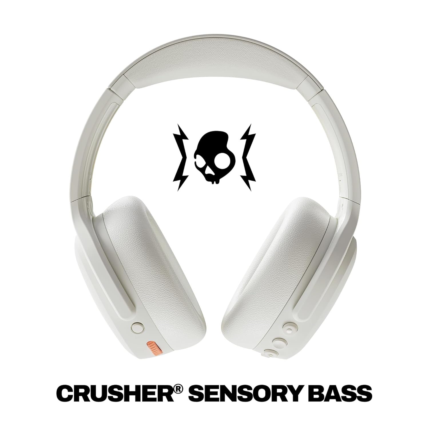 Skullcandy Crusher ANC 2 Over-Ear Wireless Headphones 100 dB| Active Noise Cancellation, Sensory Bass, Dual Pairing, 50H Battery, Rapid Charge, Alexa Built-in | Bone, Off White
