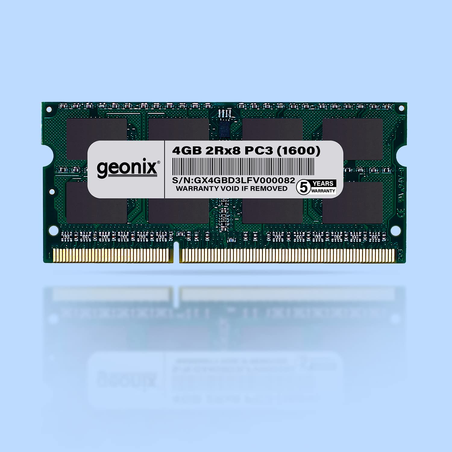 GEONIX 4GB DDR3L 1600 Mhz| Laptop RAM for Standard & Gaming PC | 2Rx8 | 204 Pin