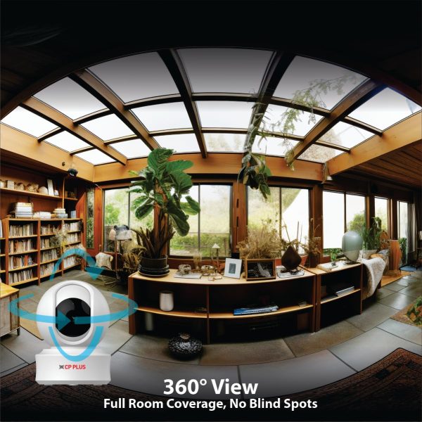 CP PLUS 4MP Smart Wi-Fi CCTV Camera for Home with 360° Pan & Tilt | View & Talk | Smart Detection Suite | Night Vision 15 Mtr | Cloud Recording | CTC Cyber Secure Tech | CP-E41Q