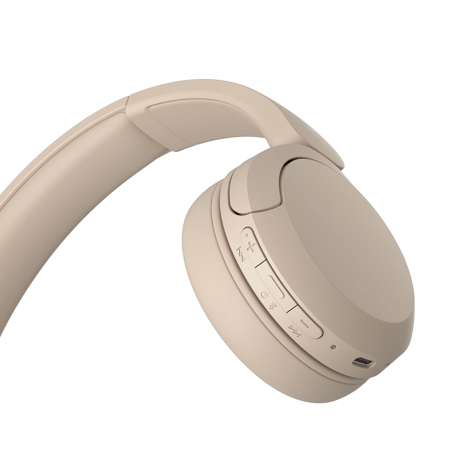 Sony WH-CH520 Wireless Bluetooth Headphones On Ear with Mic, Up to 50Hrs Battery, Quick Charge, DSEE Upscale, Multipoint Connectivity, Voice Assistant, Customized EQ-Beige