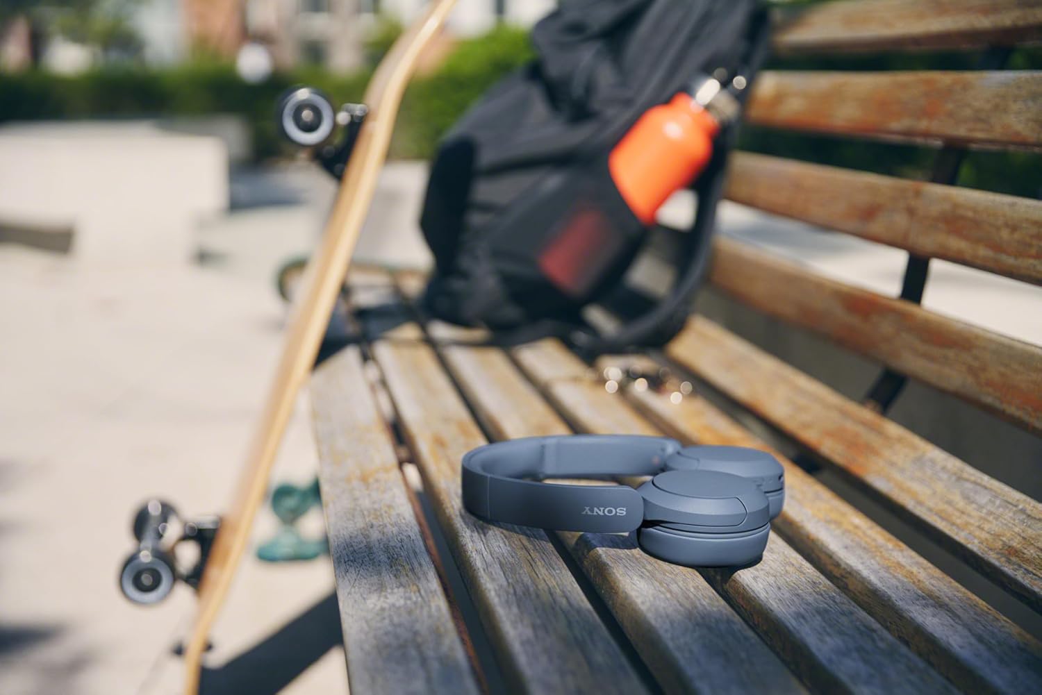 Sony WH-CH520 Wireless Bluetooth Headphones On Ear with Mic, Up to 50Hrs Battery, Quick Charge, DSEE Upscale, Multipoint Connectivity, Voice Assistant, Customized EQ-Blue