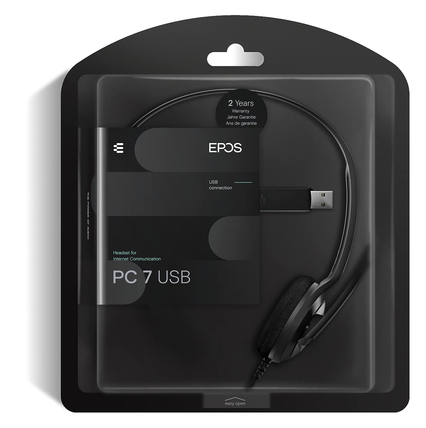 EPOS PC 7 USB Mono USB Headset with Microphone, Plug-and-Play for PC and Mac, Lightweight and Comfortable with Noise-Canceling Microphone, Durable and Robust for Daily Use, E-learning and Business mic
