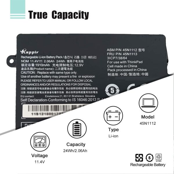 Laptop Battery Compatible for Lenovo ThinkPad A275 T440 T440S T450 T450S T460 X230S X240 X240S X250 X260 X270 Series Internal 45N1113 45N1111 01AV459 45N1109 45N1110 45N1773