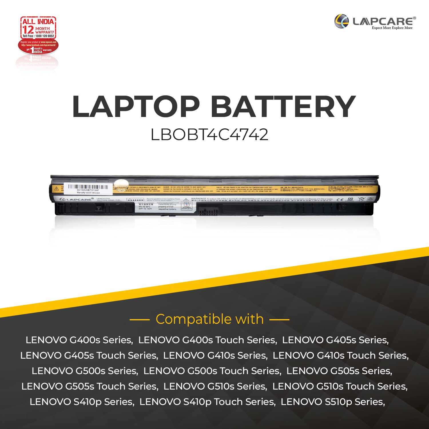 Laptop Compatible Battery for Lenovo G50 Z50 Z40-70 Z50-70 Z40-75 G50-70 G50-70M G50-80 G50-30 G50-45 G400S G405S G410S G500S G510S S410P S510P Z710