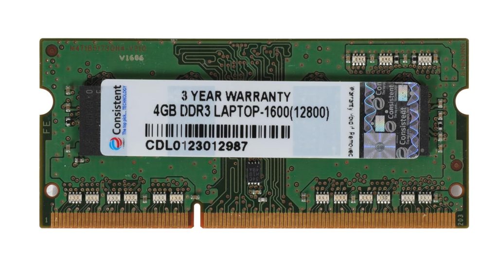 Consistent 4GB DDR3 1600MHz Laptop Ram