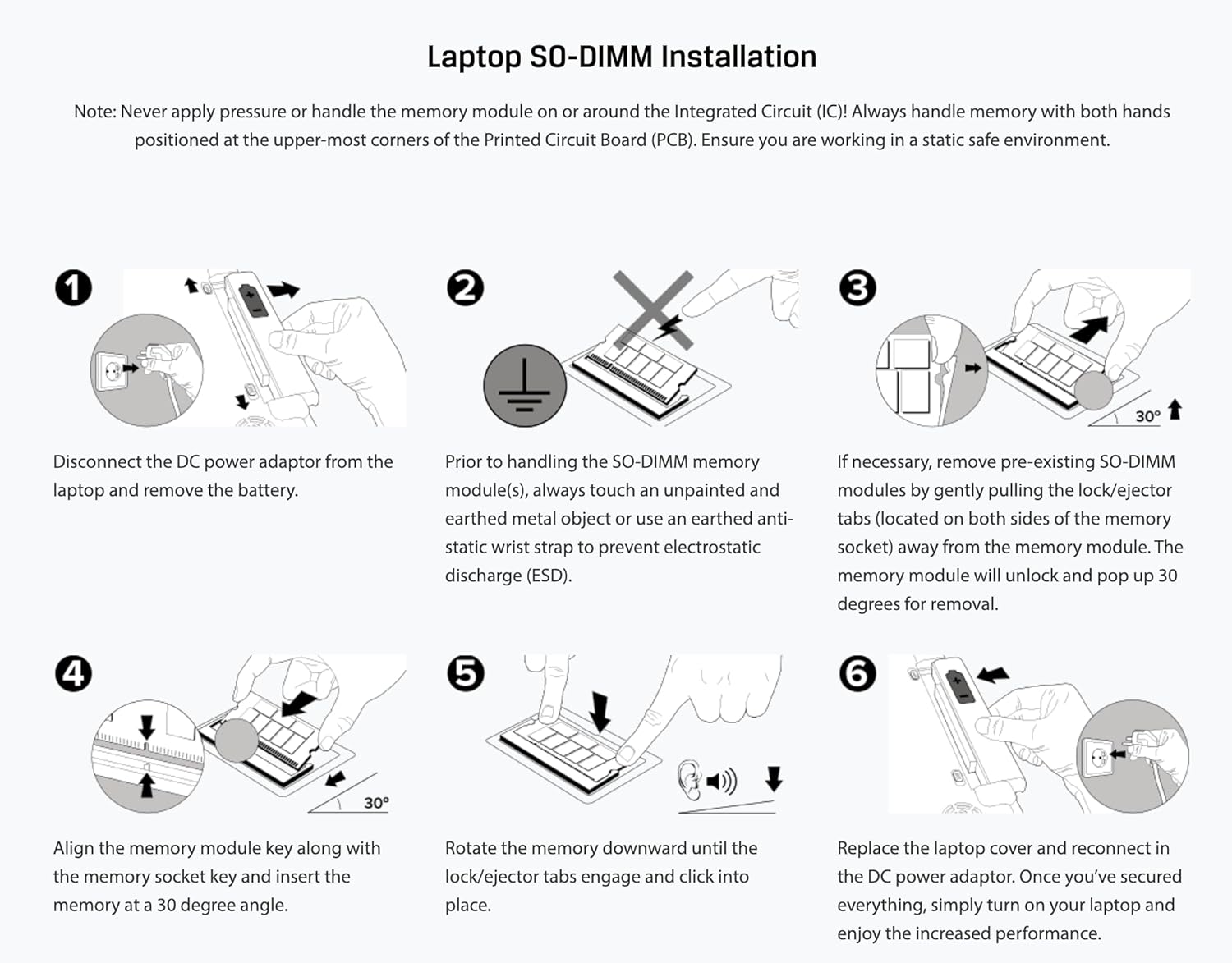 Hynix 4GB DDR3 Laptop RAM PC3L 1600 MHz Low Voltage Memory PC3L-12800S SODIMM Single Rank with 3 Years Warranty