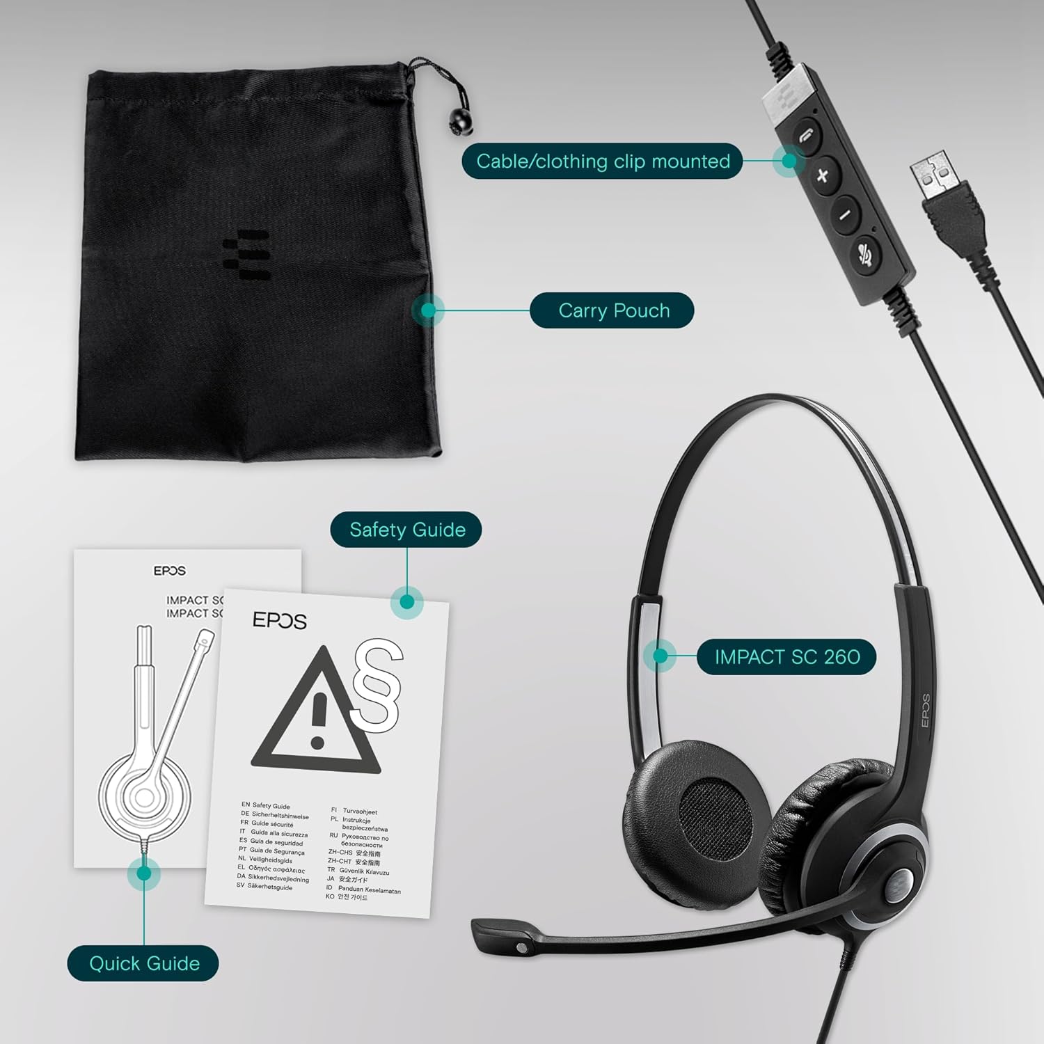 Sennheiser Circle SC 260 MS II Headset, Black (506483) - Image 5