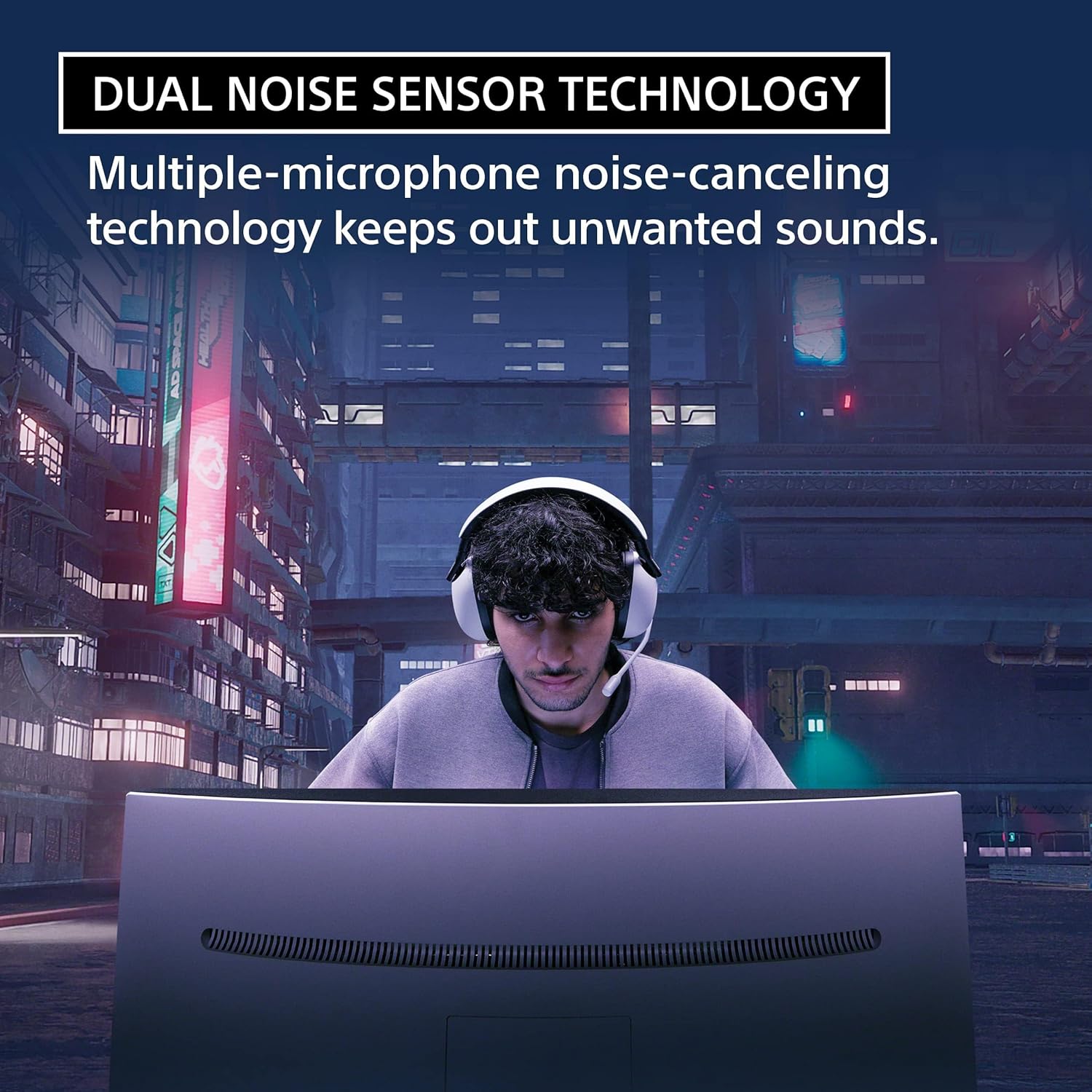 Sony INZONE H9, WH-G900N Wireless Noise Cancelling Gaming Headset, Over Ear Headphones with 360 Spatial Sound, 32 Hours Battery Life, Flip to Mute Mic, Mobile, Laptop, PS5 & PC Compatible (White)